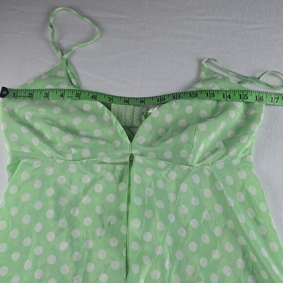 Victoria's Secret Vintage Green Polka‎ Dot Babydoll Size Medium - Picture 8 of 10